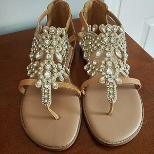 New Torrid Sandals with Embellishments Size 10W